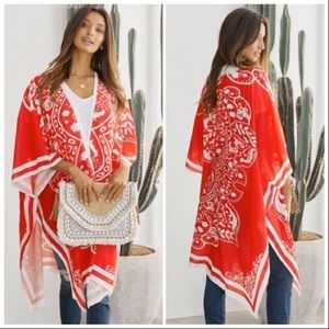 NEW‼️ Red Tokyo Medallion Kimono - kimono
